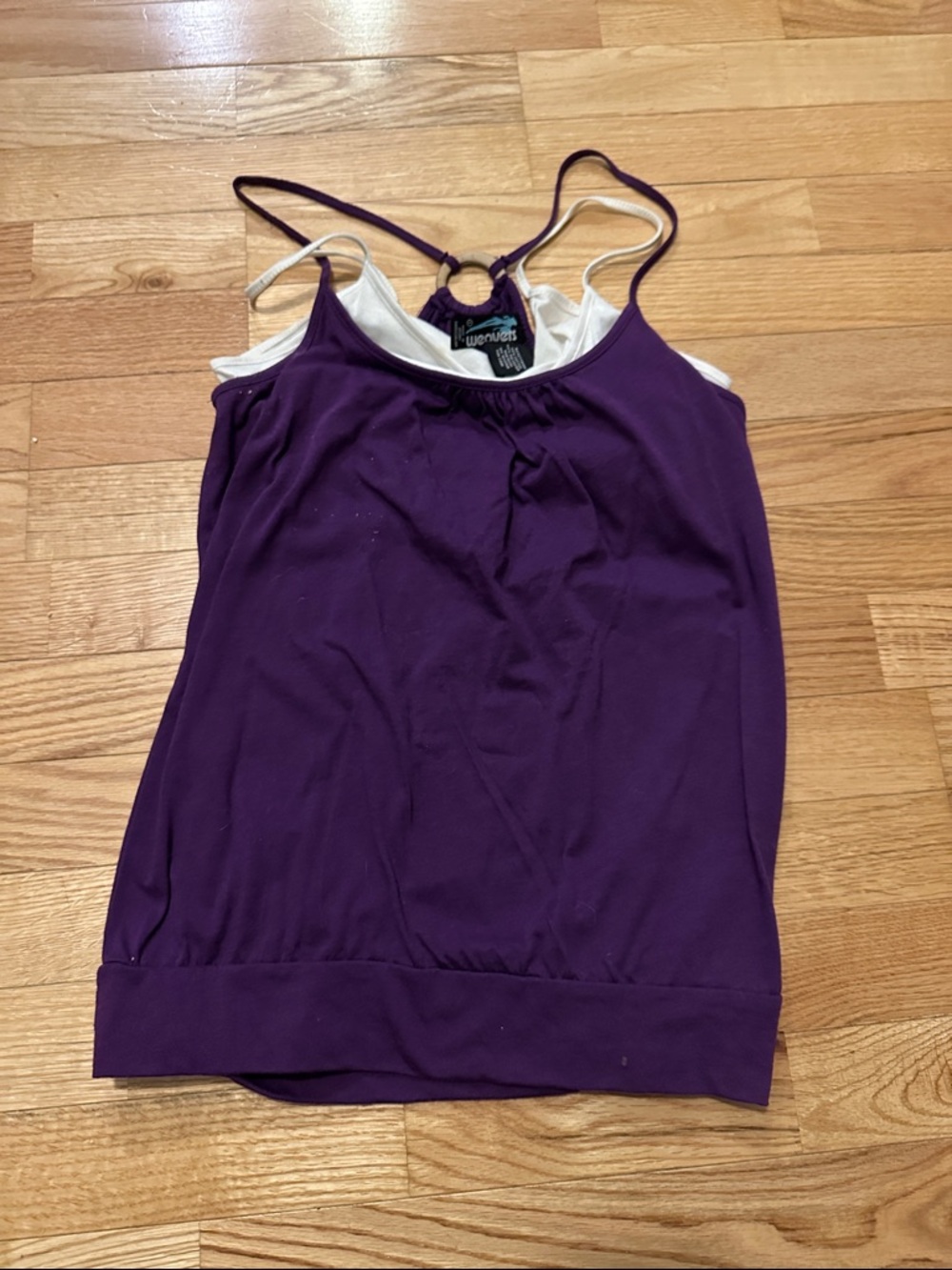 Weavers Purple Layered Camisole with Built-In Shelf Bra